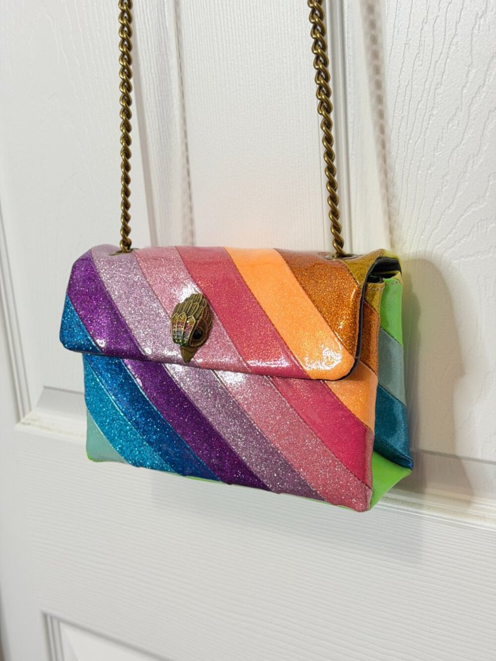 Kurt Geiger Kensington Glitter Rainbow Bag - Picture 4 of 10